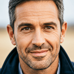 Portrait of Ravi, a smiling middle-aged community member